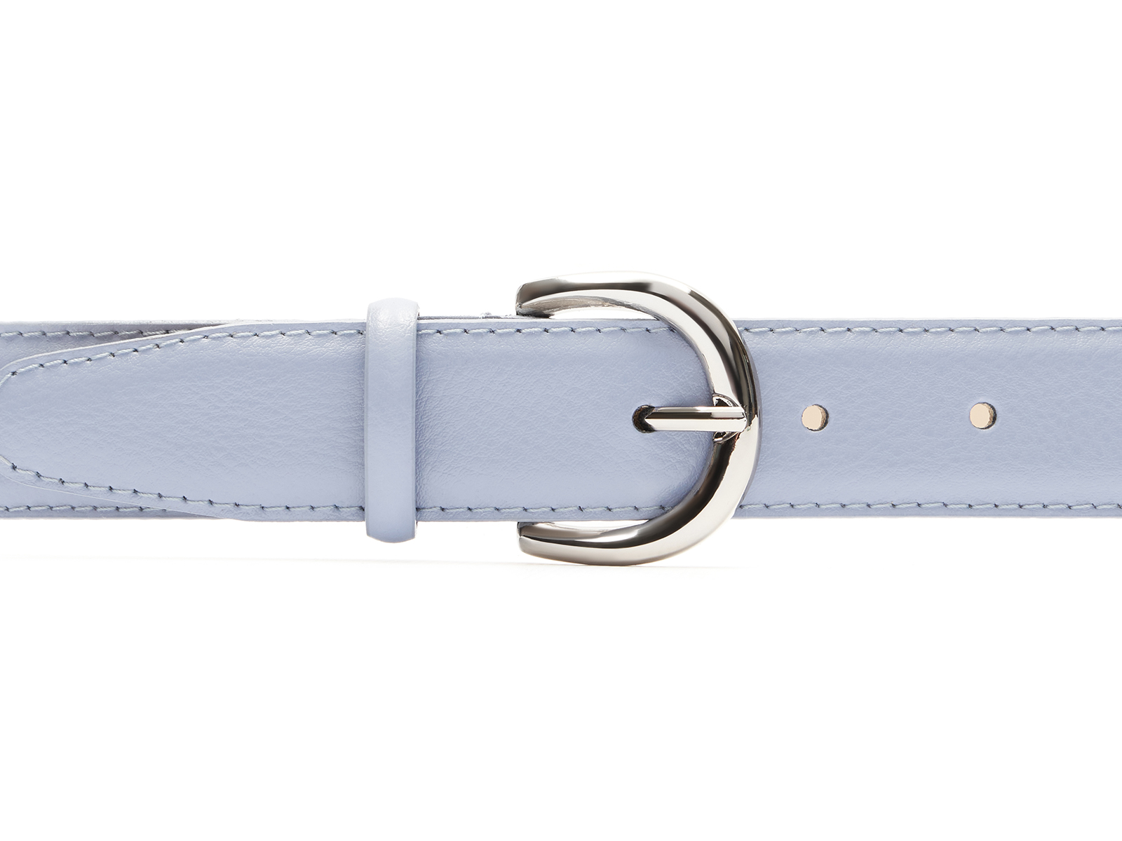 Кожаный голубой женский джинсовый ремень B30-2120