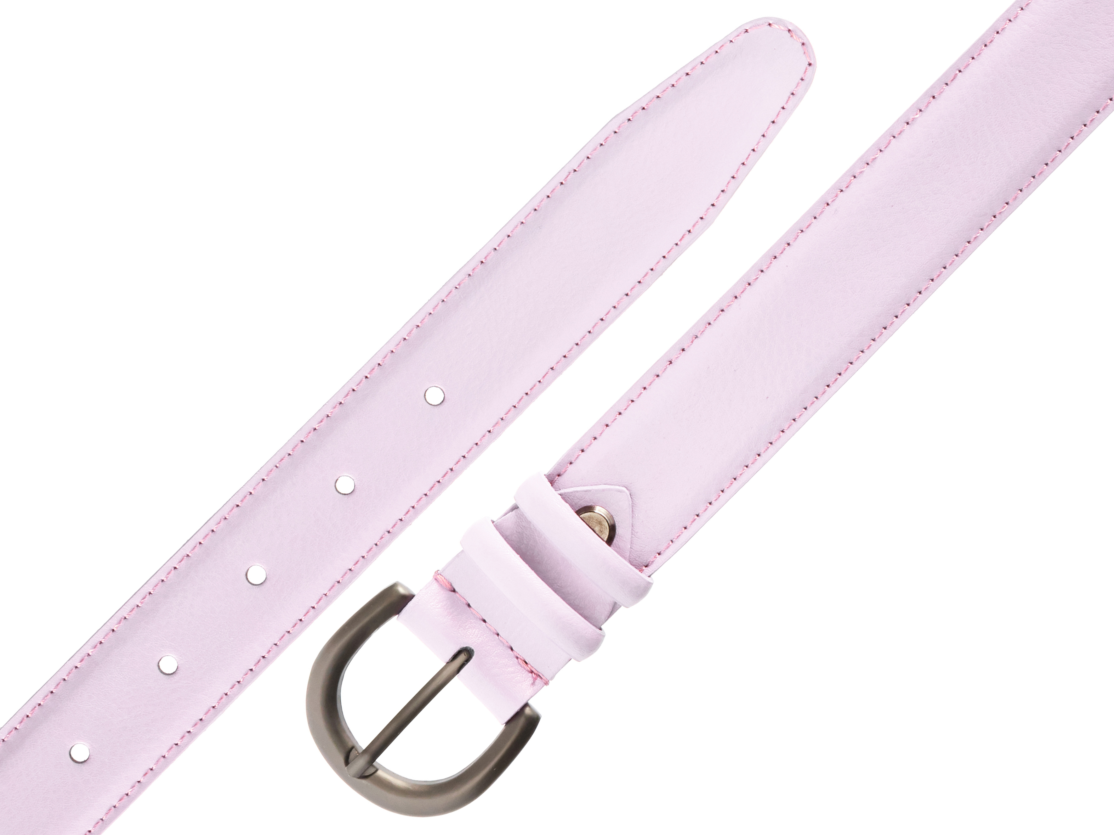 Кожаный лиловый женский джинсовый ремень B30-2139