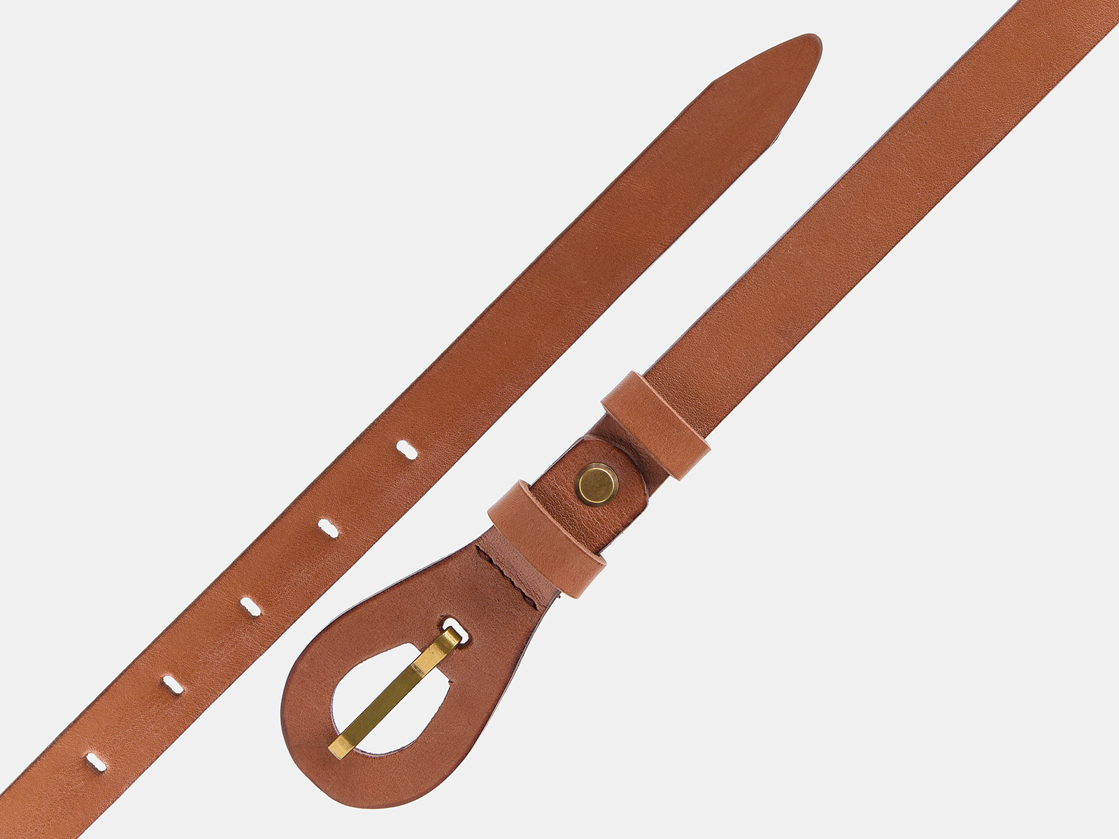 Кожаный охра женский джинсовый ремень B20-32