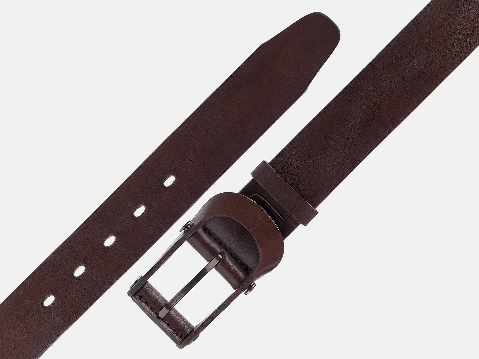 Кожаный коричневый мужской джинсовый ремень B40-2356