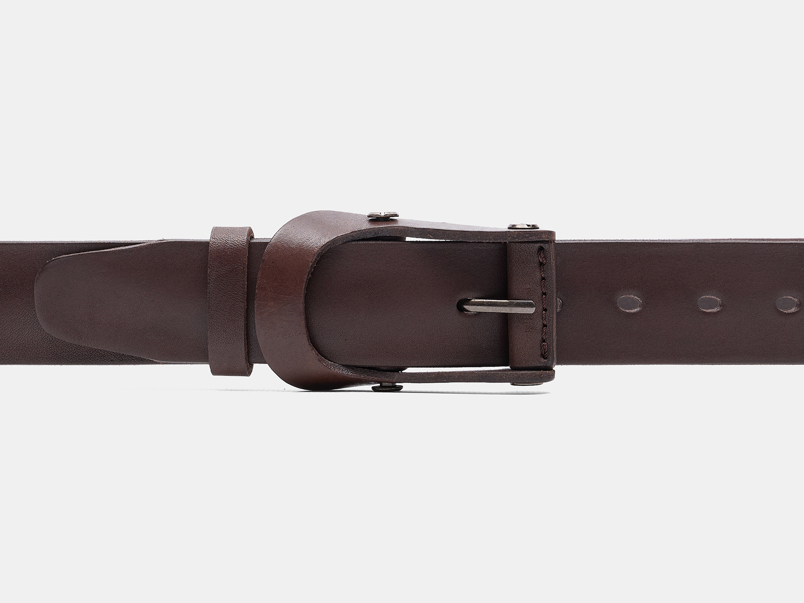 Кожаный коричневый мужской джинсовый ремень B40-2356