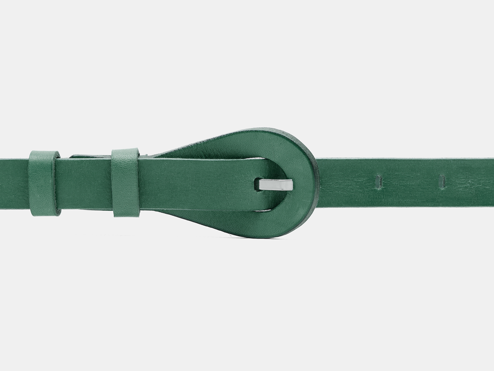 Кожаный зеленый женский джинсовый ремень B20-34