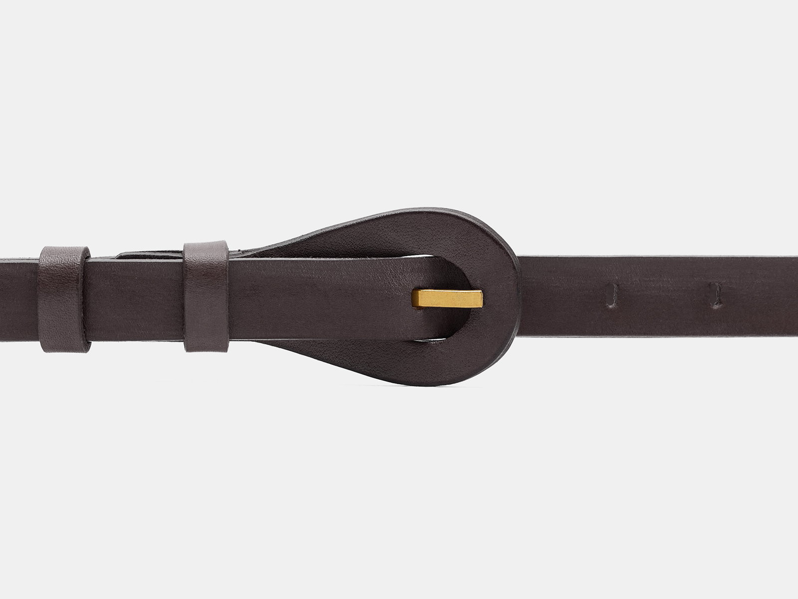 Кожаный коричневый женский джинсовый ремень B20-36