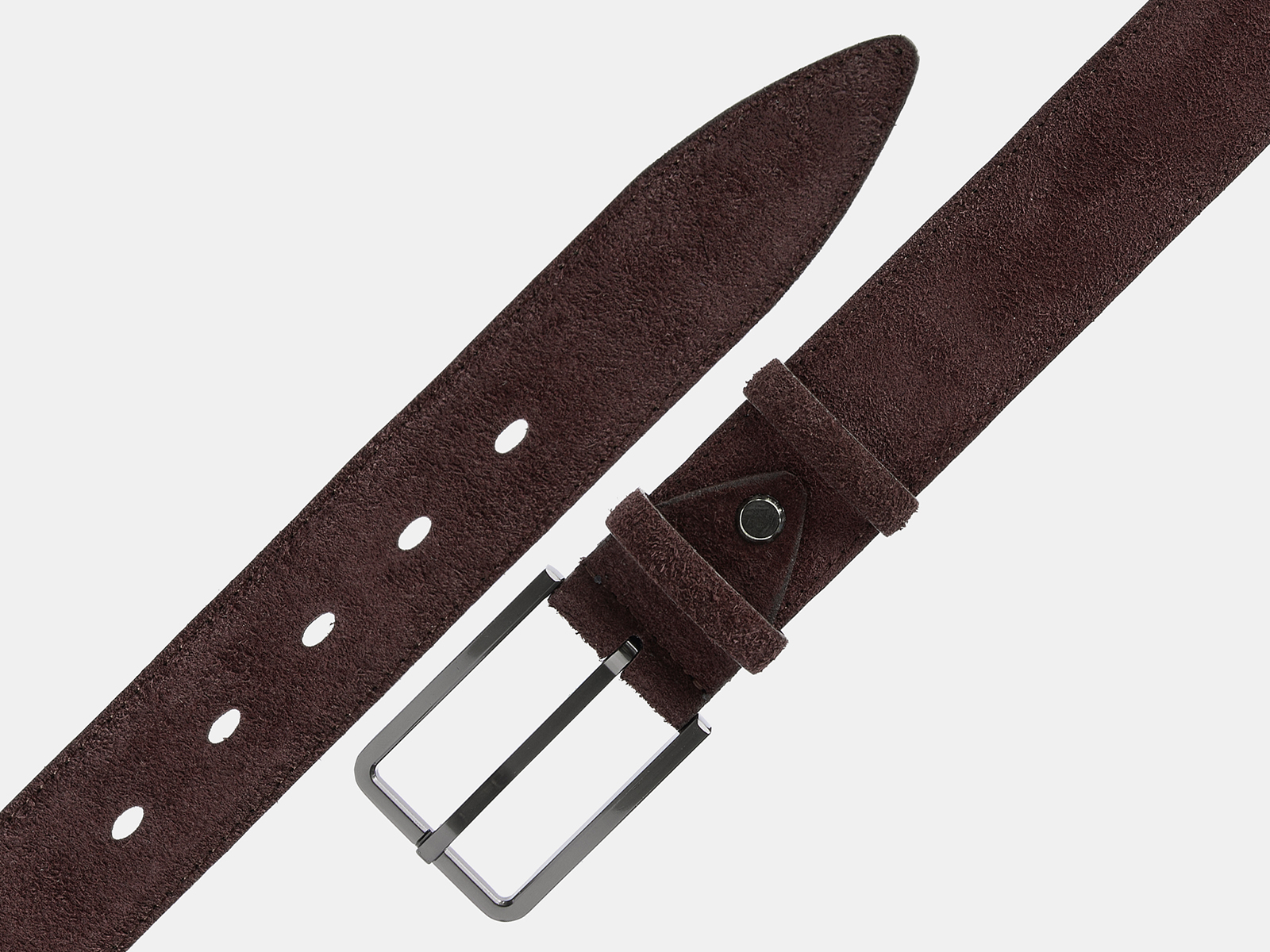 Кожаный коричневый мужской классический ремень ZM35-08