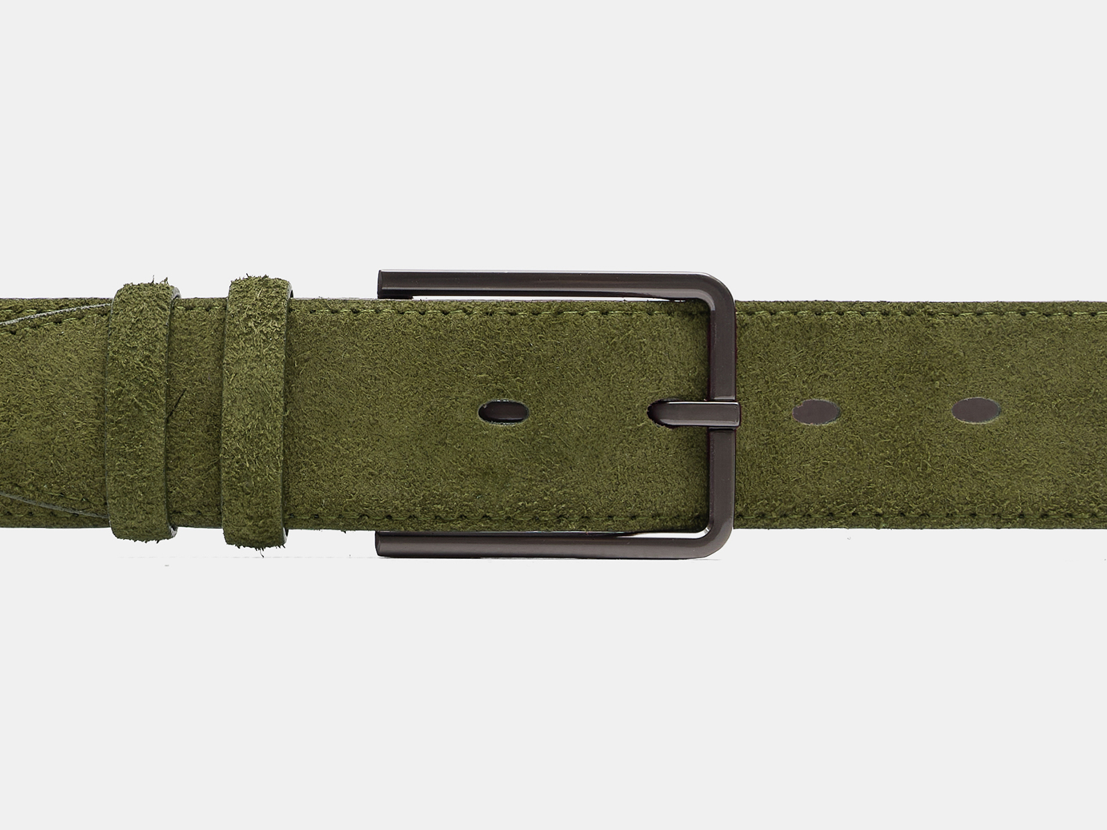 Кожаный зеленый мужской классический ремень ZM35-10