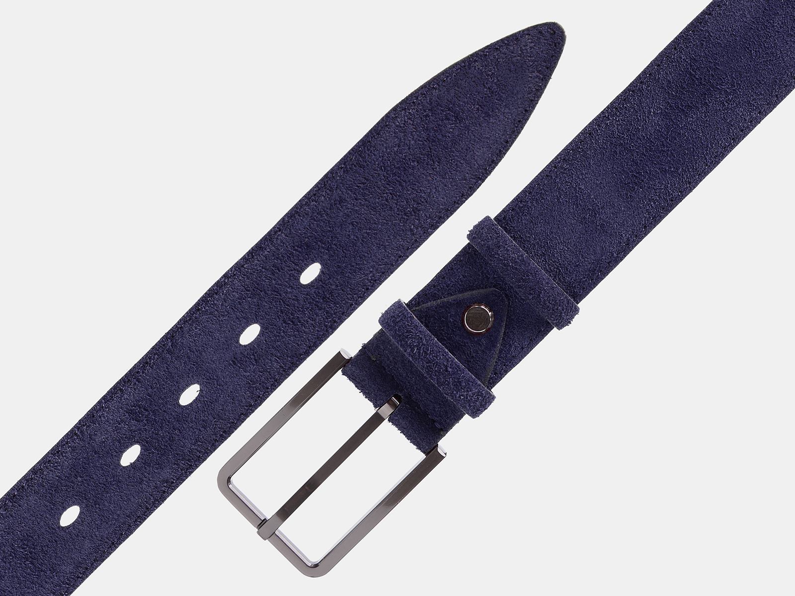 Кожаный синий мужской классический ремень ZM35-11