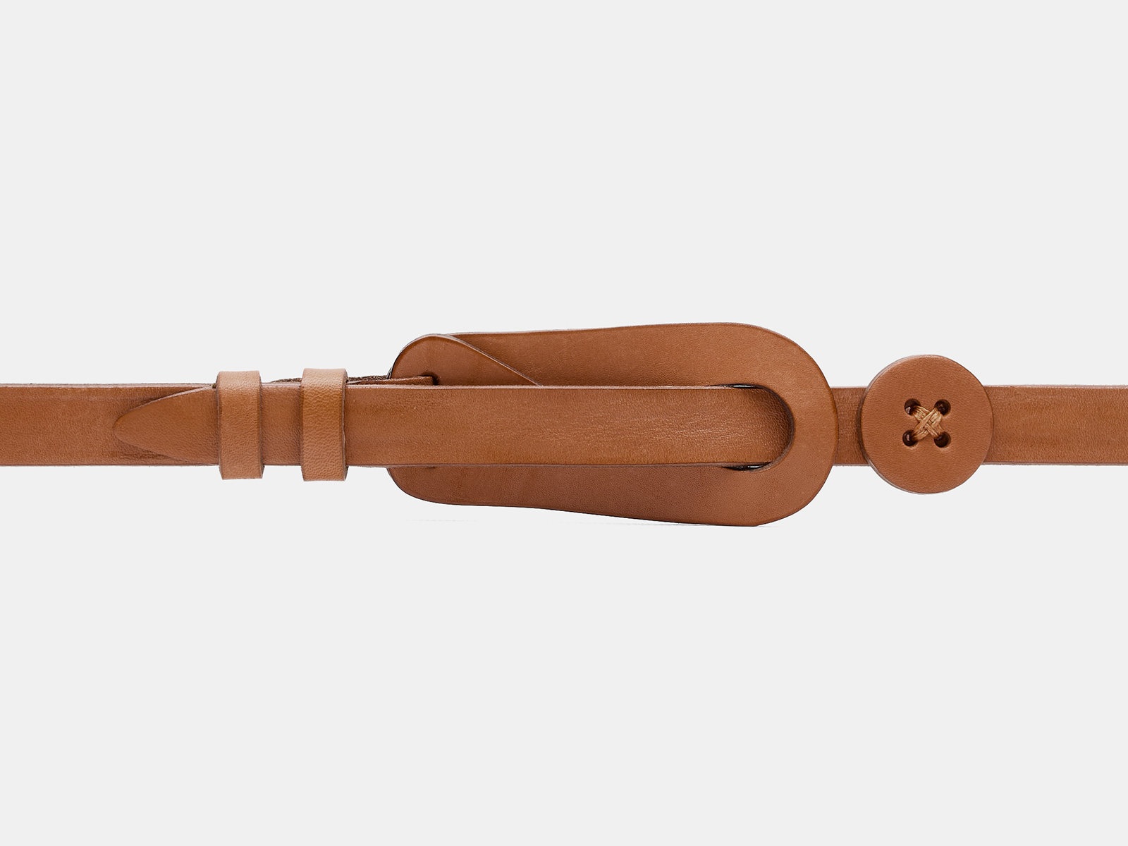 Кожаный охра женский джинсовый ремень B20-38