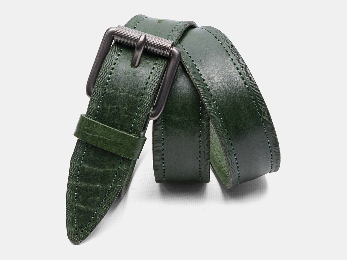 Кожаный зеленый мужской джинсовый ремень 26.03.2026 - Новый документ