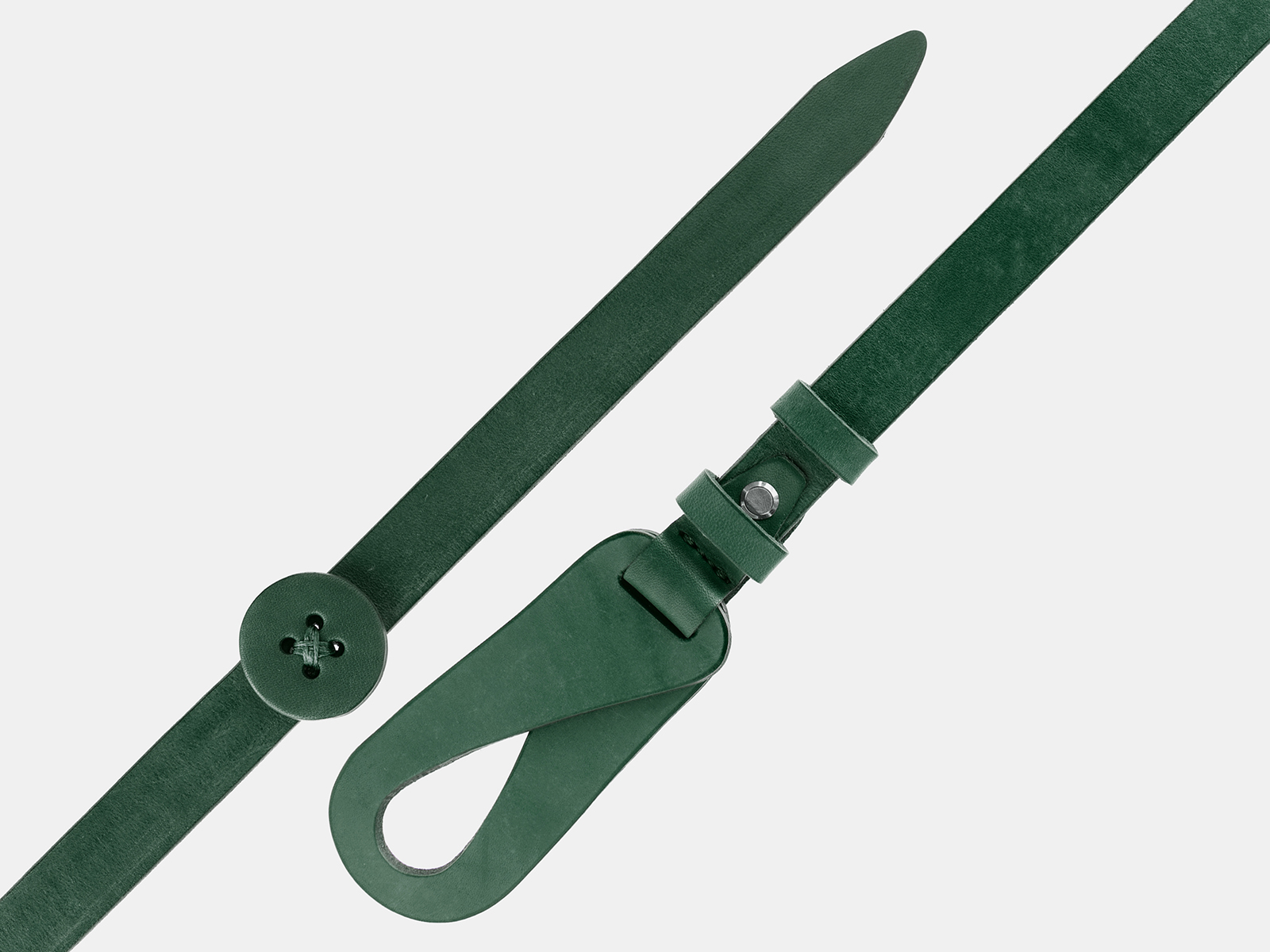 Кожаный зеленый женский джинсовый ремень B20-42