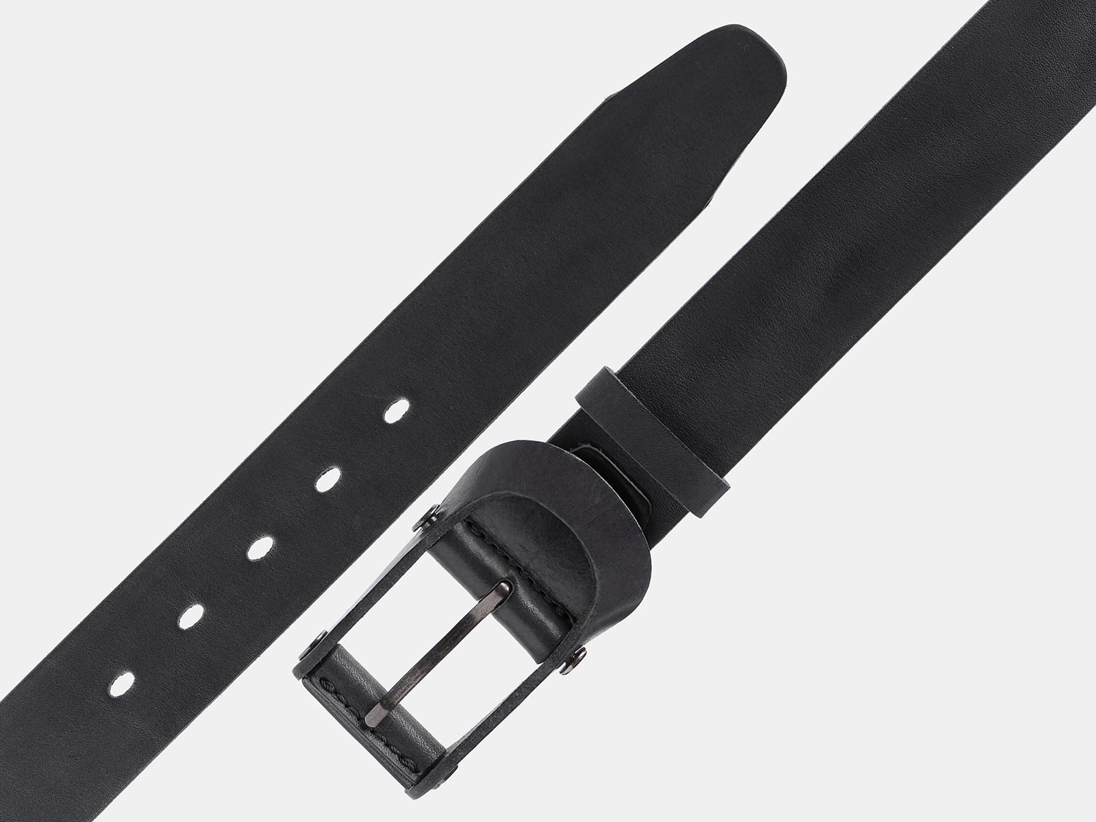 Кожаный черный мужской джинсовый ремень B40-2355