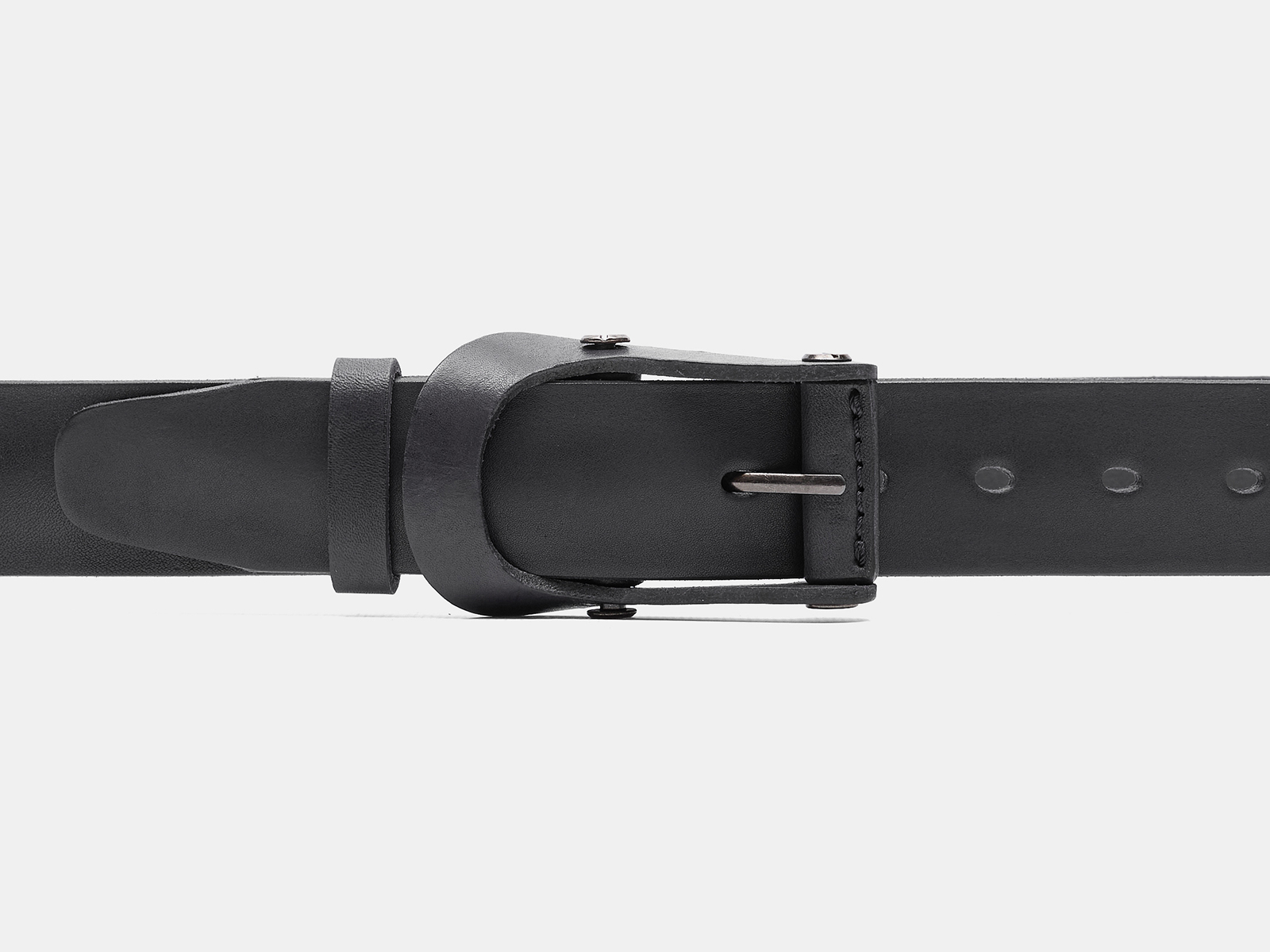 Кожаный черный мужской джинсовый ремень B40-2355