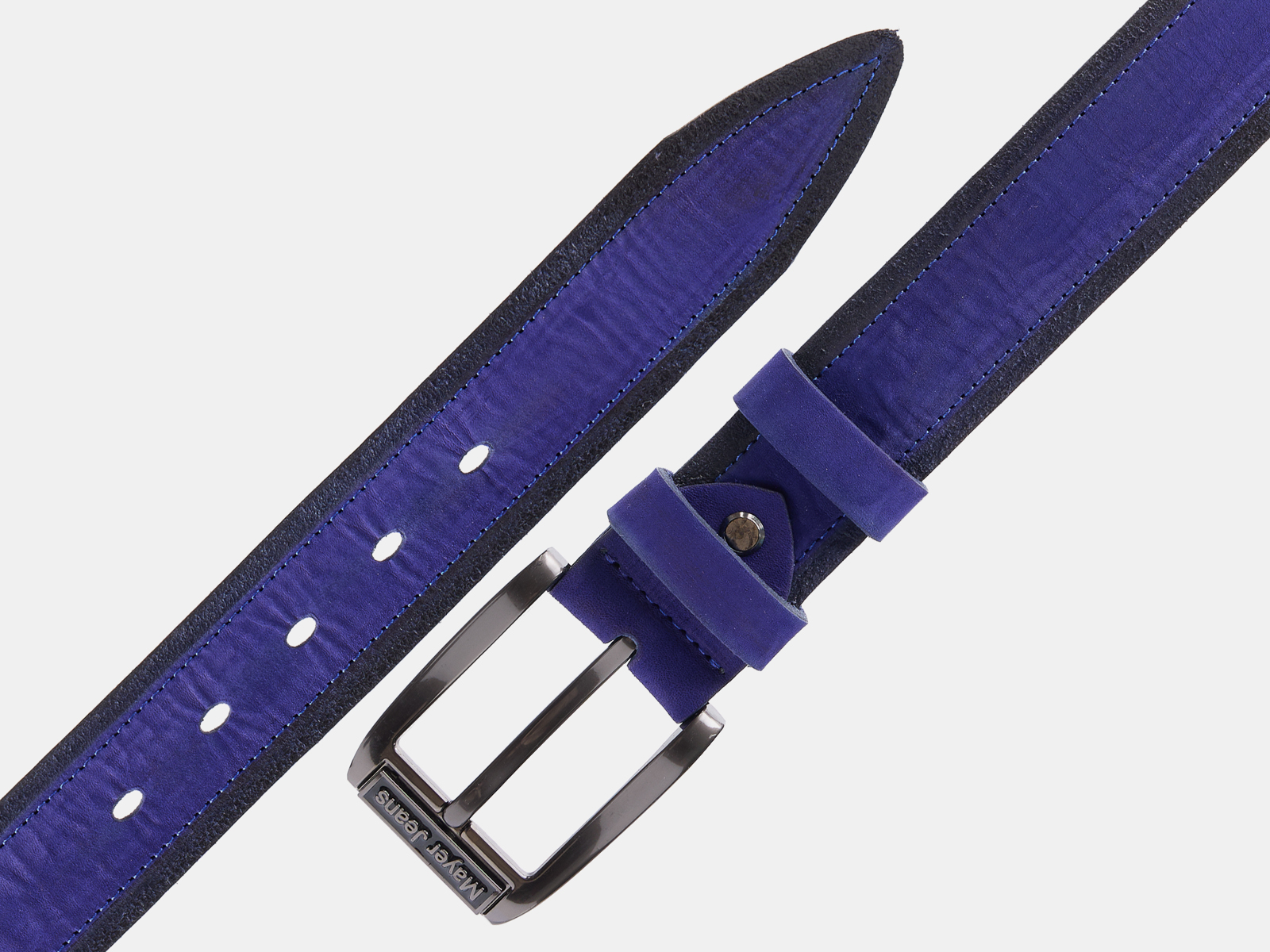 Кожаный электрик мужской джинсовый ремень B40-2373