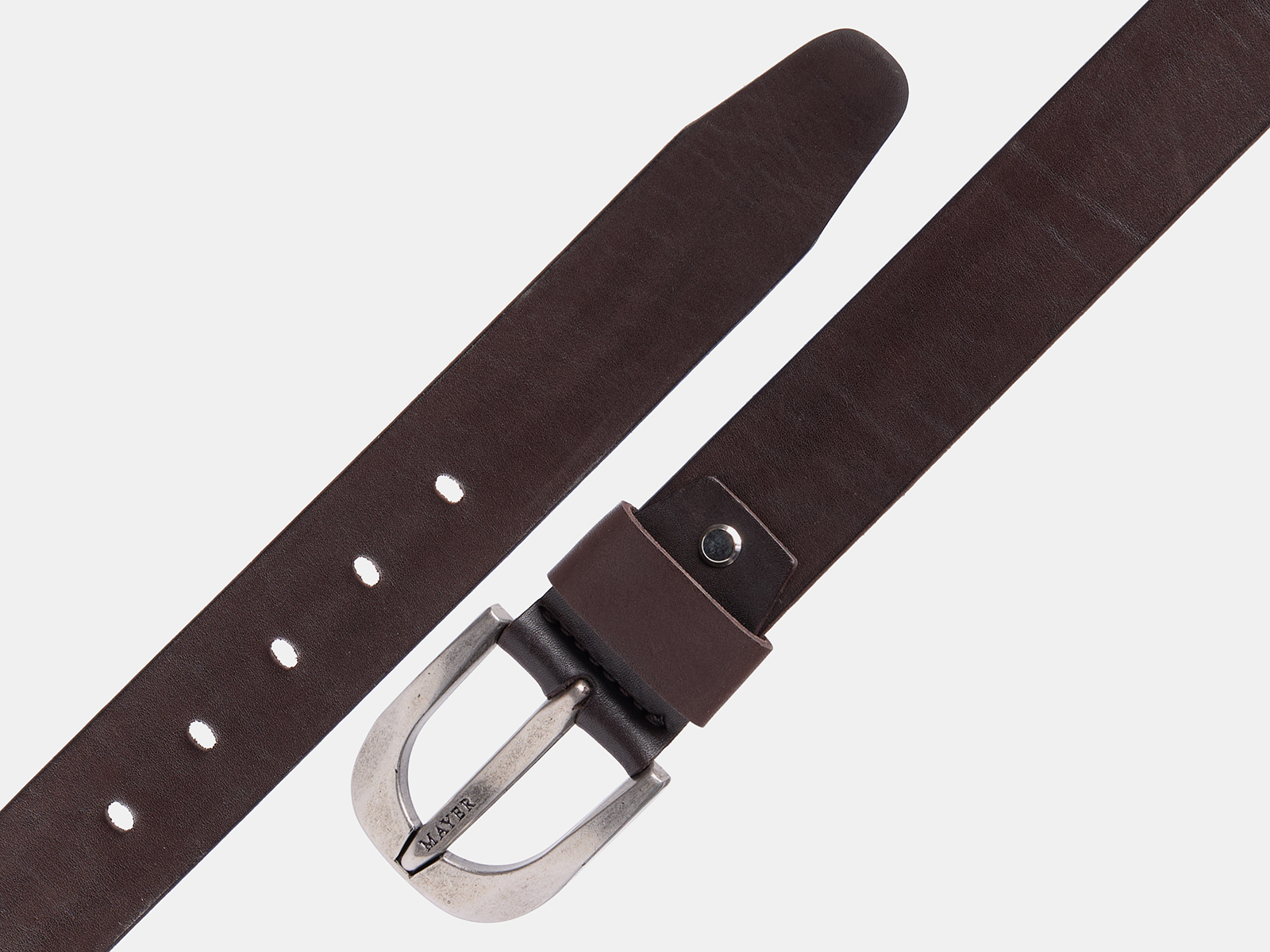 Кожаный коричневый мужской джинсовый ремень B40-2360