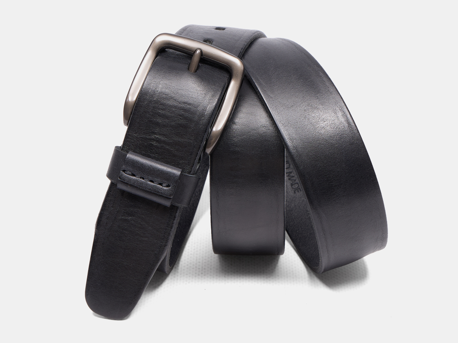 Кожаный черный мужской джинсовый ремень B40-2367