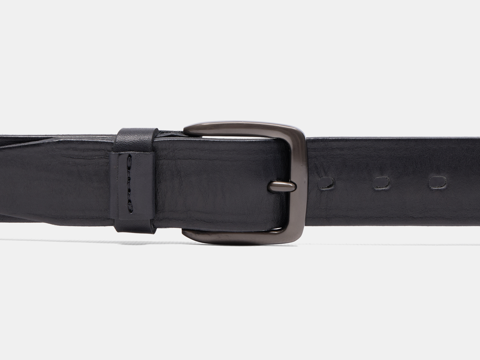 Кожаный черный мужской джинсовый ремень B40-2367