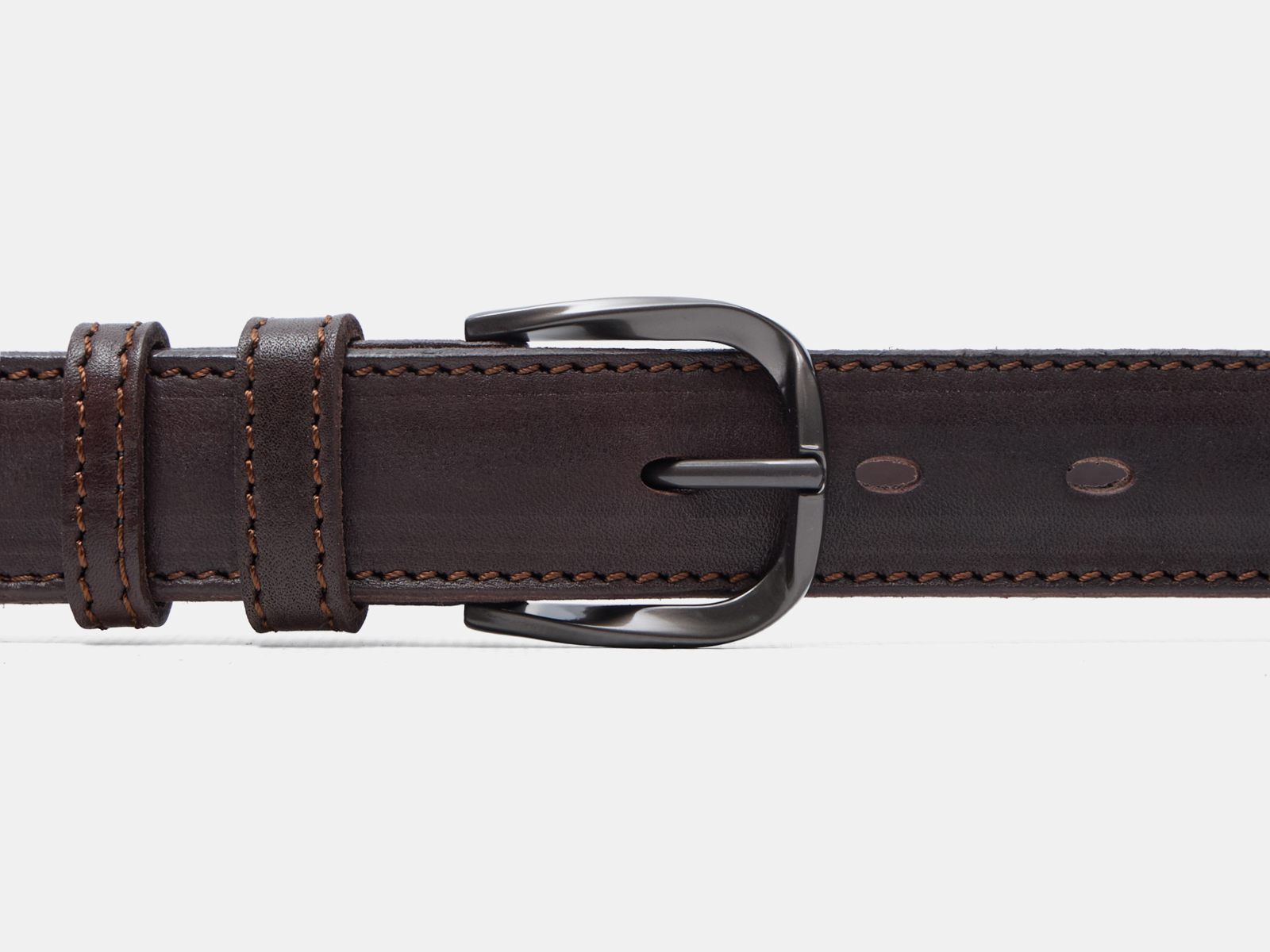 Кожаный коричневый женский джинсовый ремень JV30/BrownH