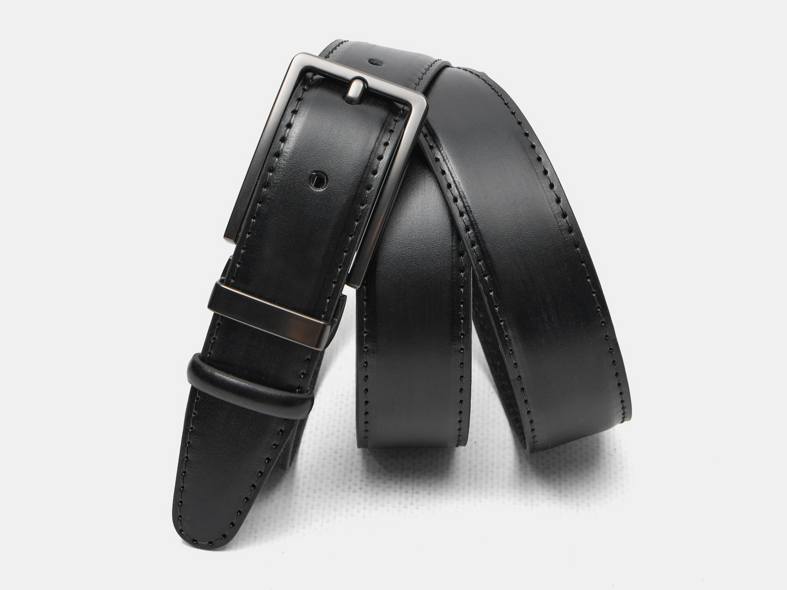 Кожаный черный женский джинсовый ремень Class30 Woman Black H