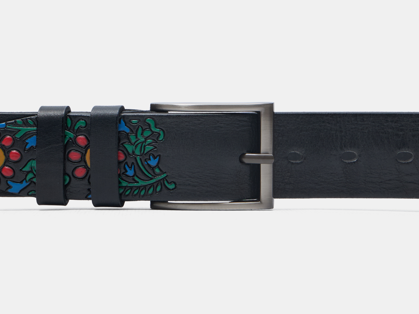 Кожаный черный женский джинсовый ремень New40 Black H