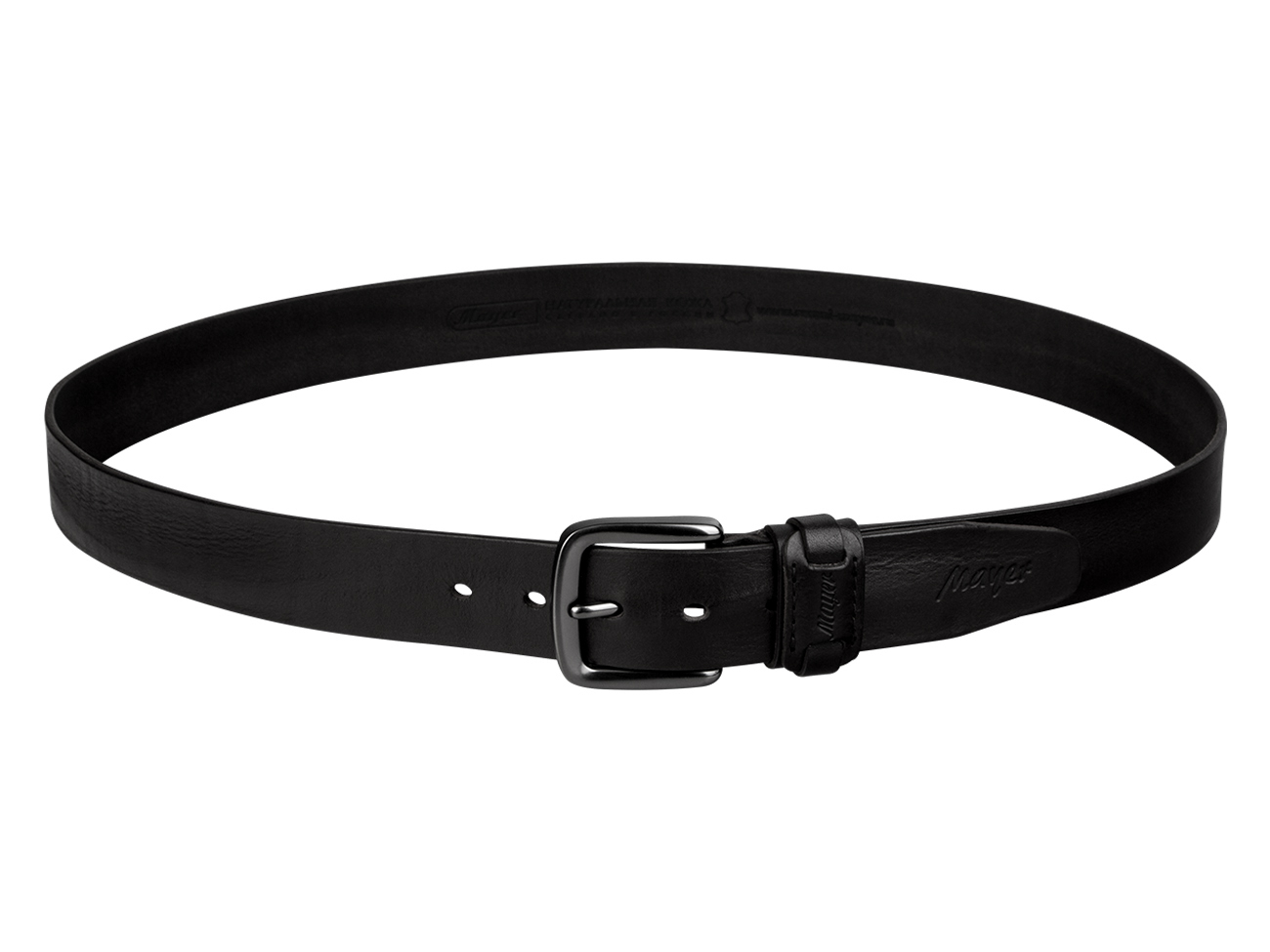 Кожаный черный мужской джинсовый ремень B40-1094