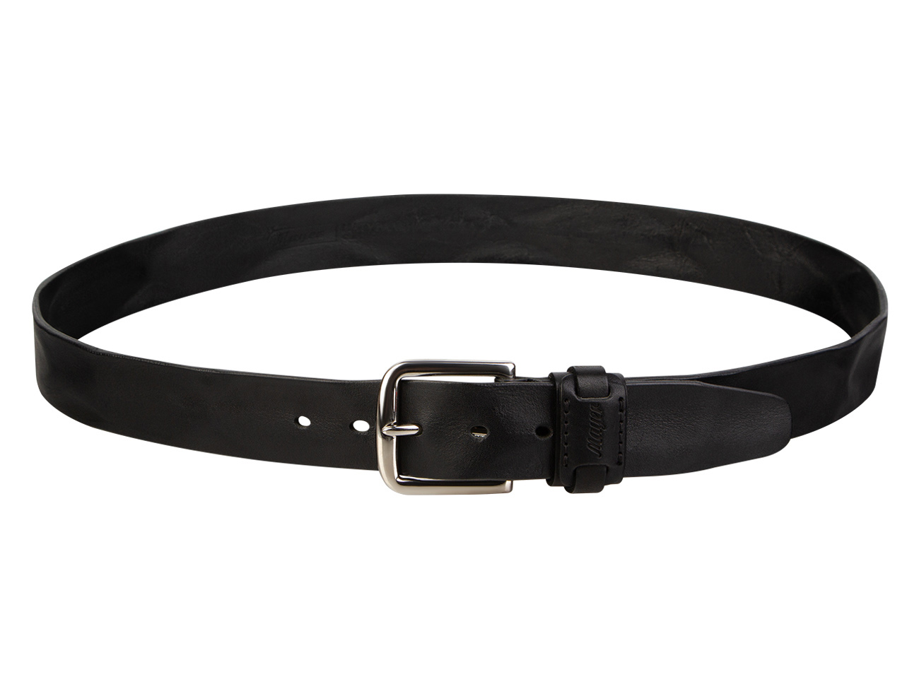 Кожаный черный мужской джинсовый ремень B40-1226