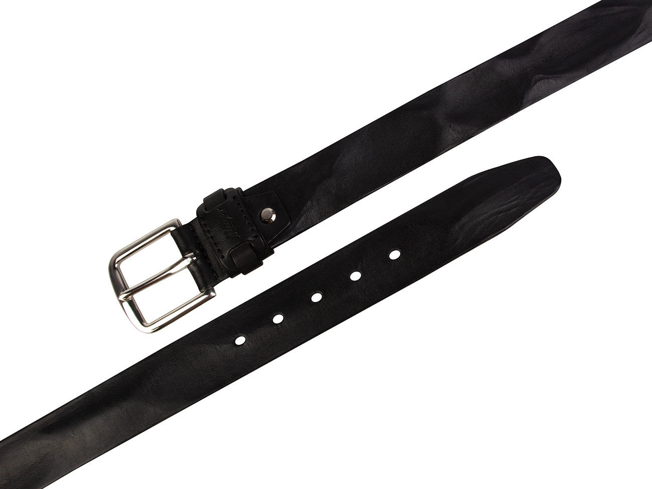 Кожаный черный мужской джинсовый ремень B40-1226