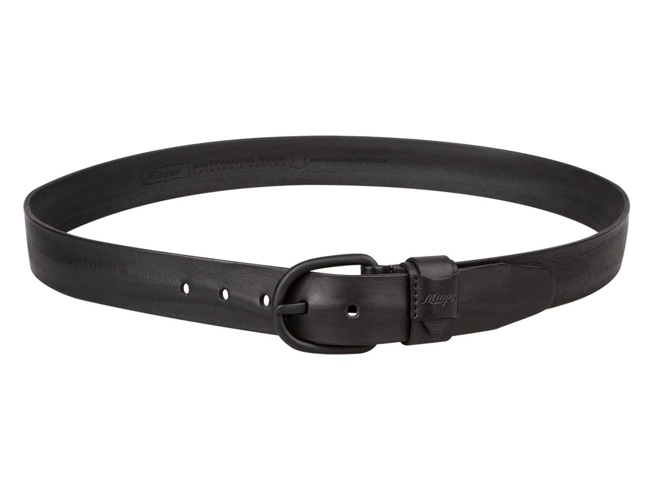 Кожаный черный мужской джинсовый ремень B40-1274