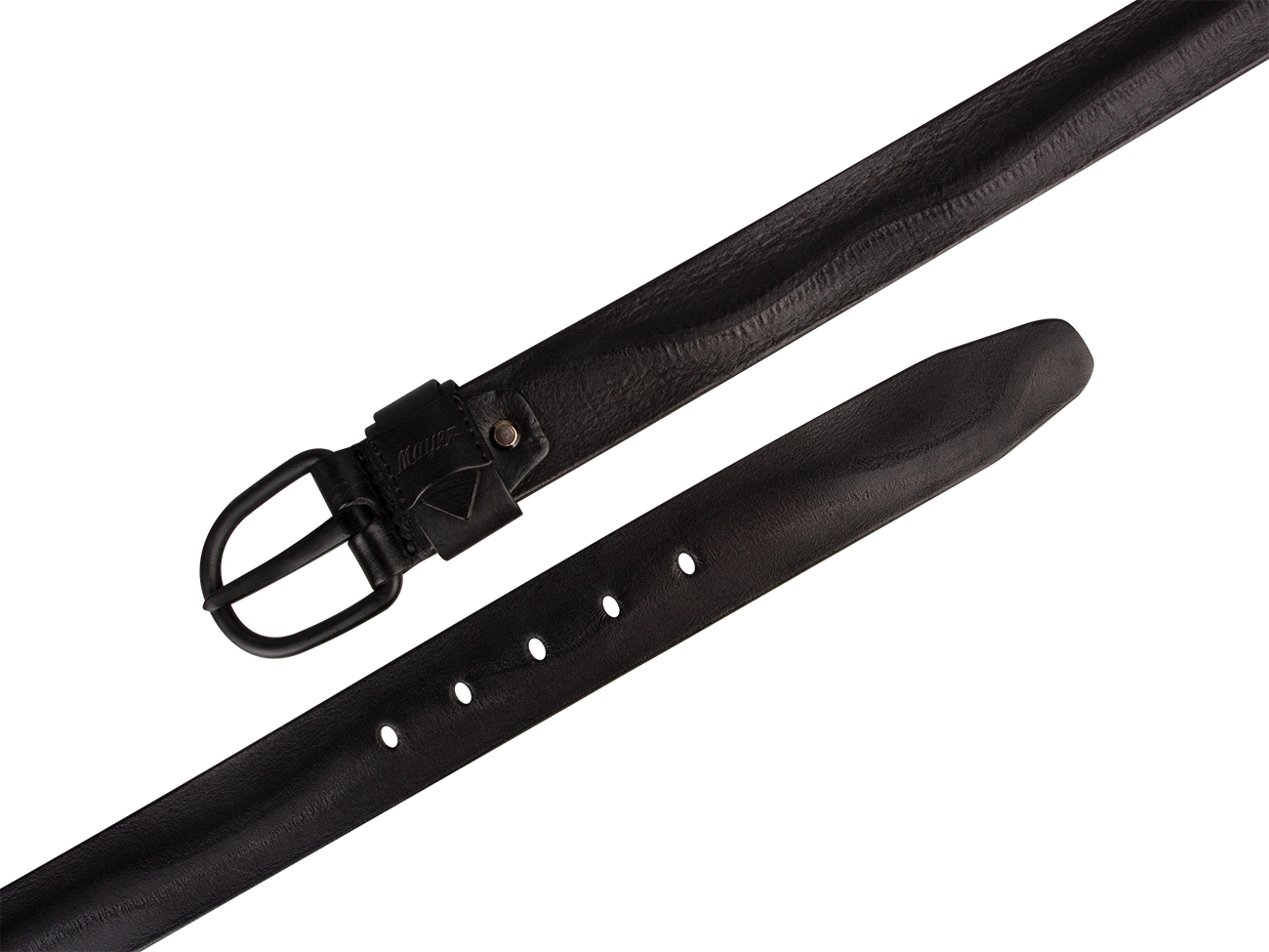 Кожаный черный мужской джинсовый ремень B40-1274