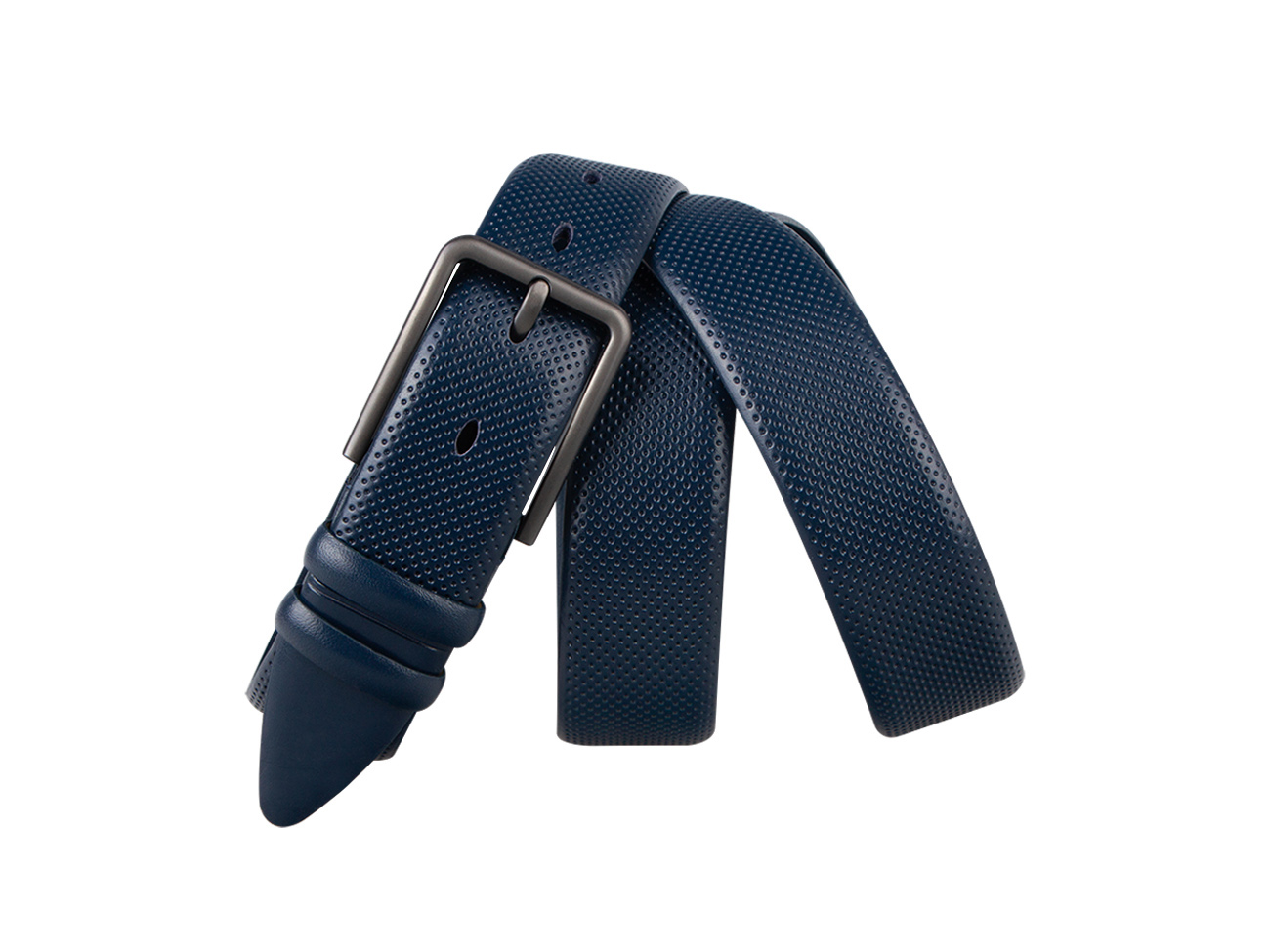 Кожаный синий мужской классический ремень DC35-62
