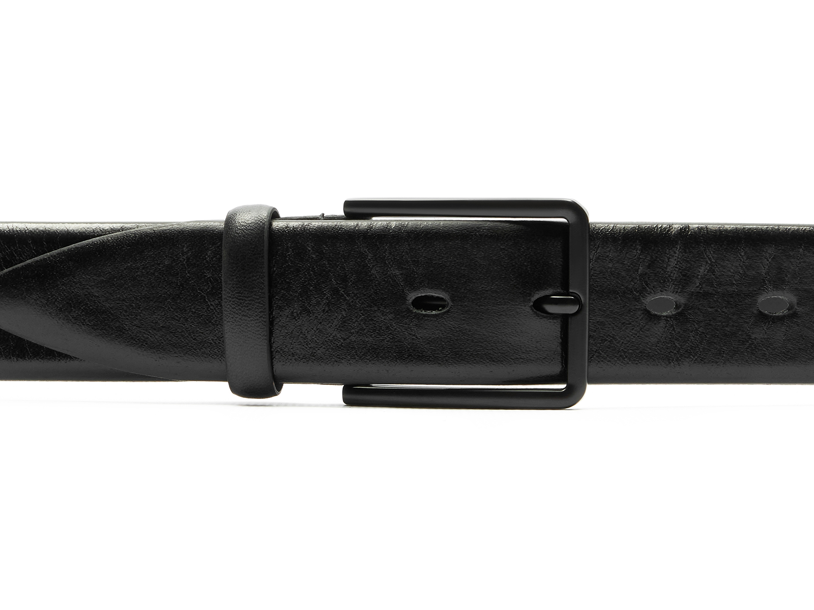 Кожаный черный мужской классический ремень PR35-268