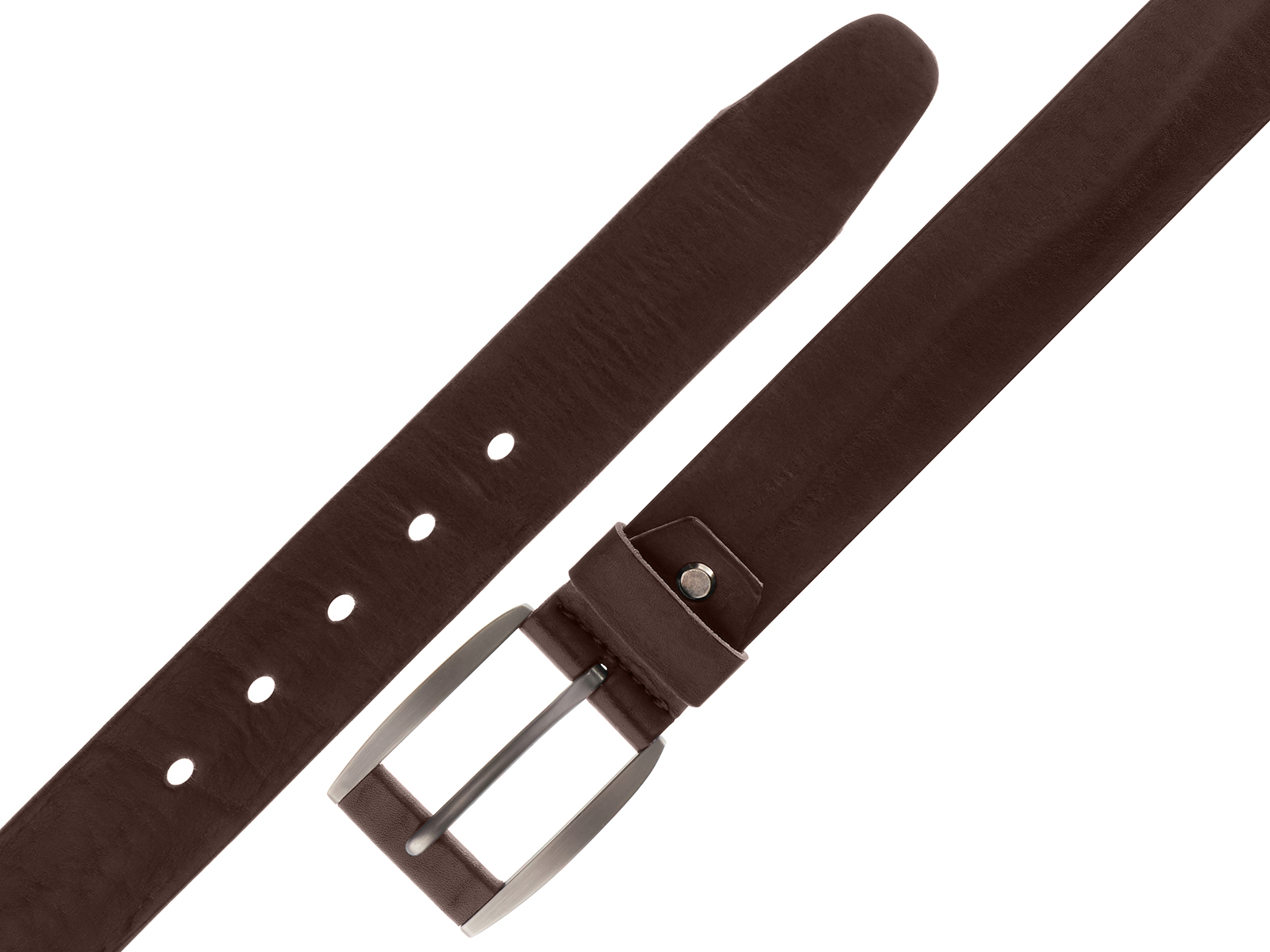 Кожаный коричневый мужской джинсовый ремень B40-2178